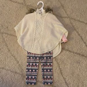 Girls 2T poncho set.